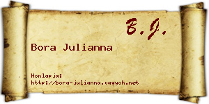 Bora Julianna névjegykártya